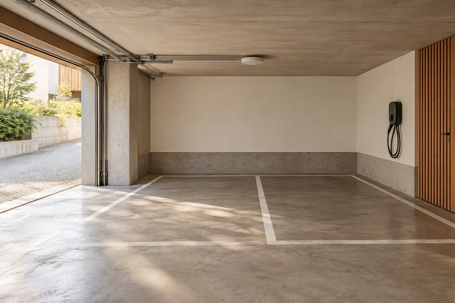 Private courtyard parking space in India